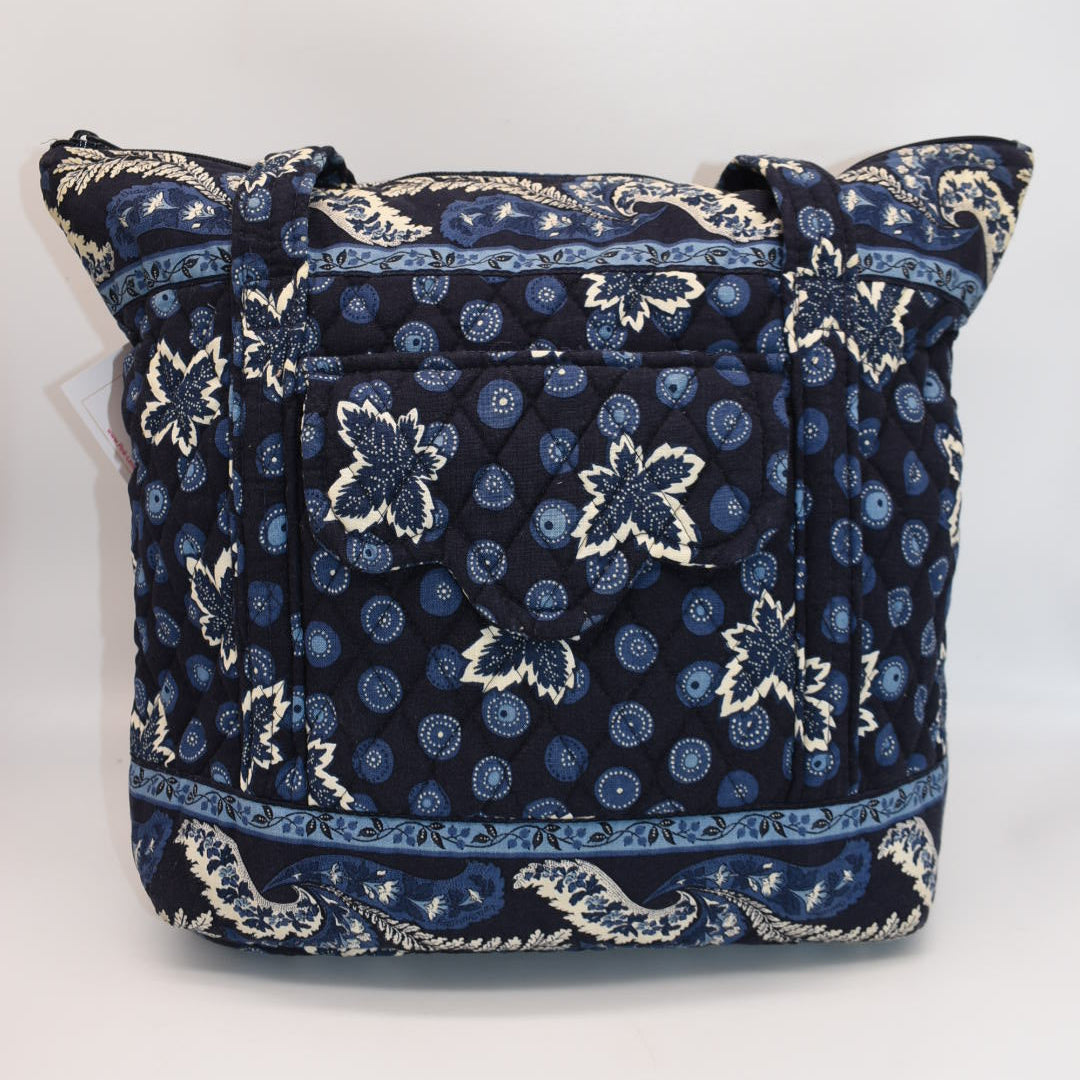 Vera Bradley Villager Tote Bag in "Blue Coin-2003" Pattern