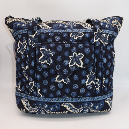 Vera Bradley Villager Tote Bag in "Blue Coin-2003" Pattern
