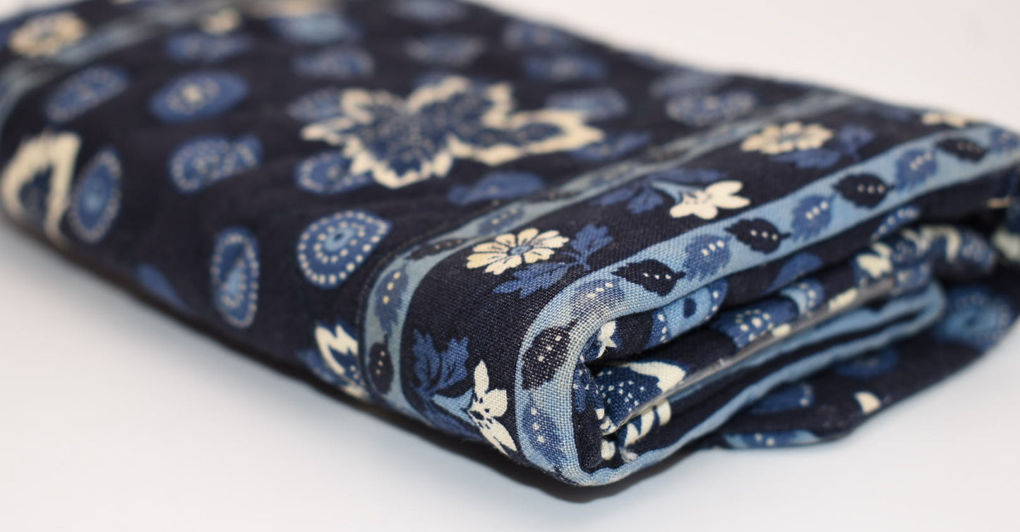 Vintage Vera Bradley Strap Crossbody Wallet in "Blue Coin -2003" Pattern