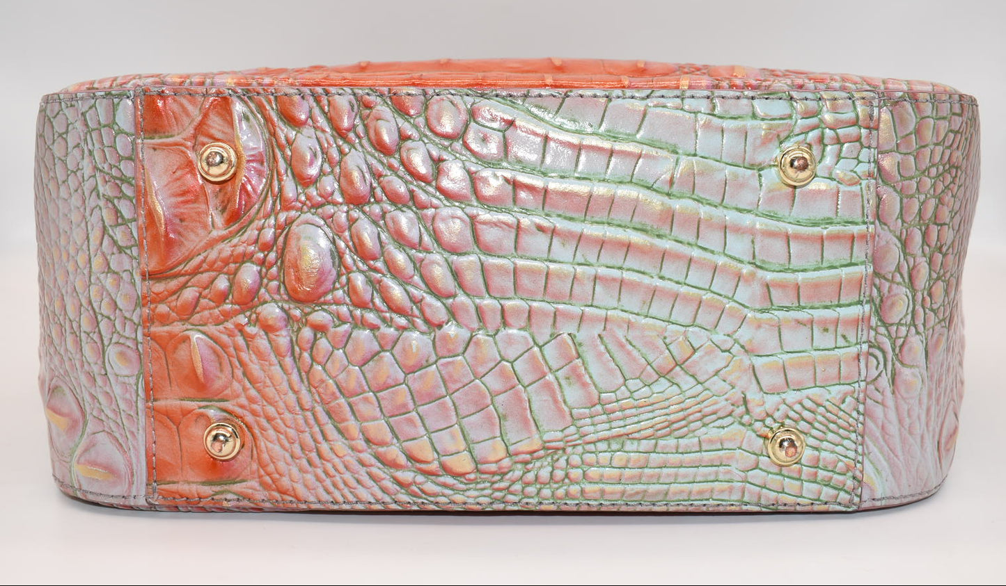 Brahmin Small Ashlee Satchel Bag in Flirty Ombre Melbourne