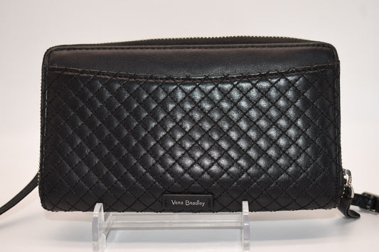 Vera Bradley Carryall "All Together" Leather Crossbody Bag / Wallet in Black