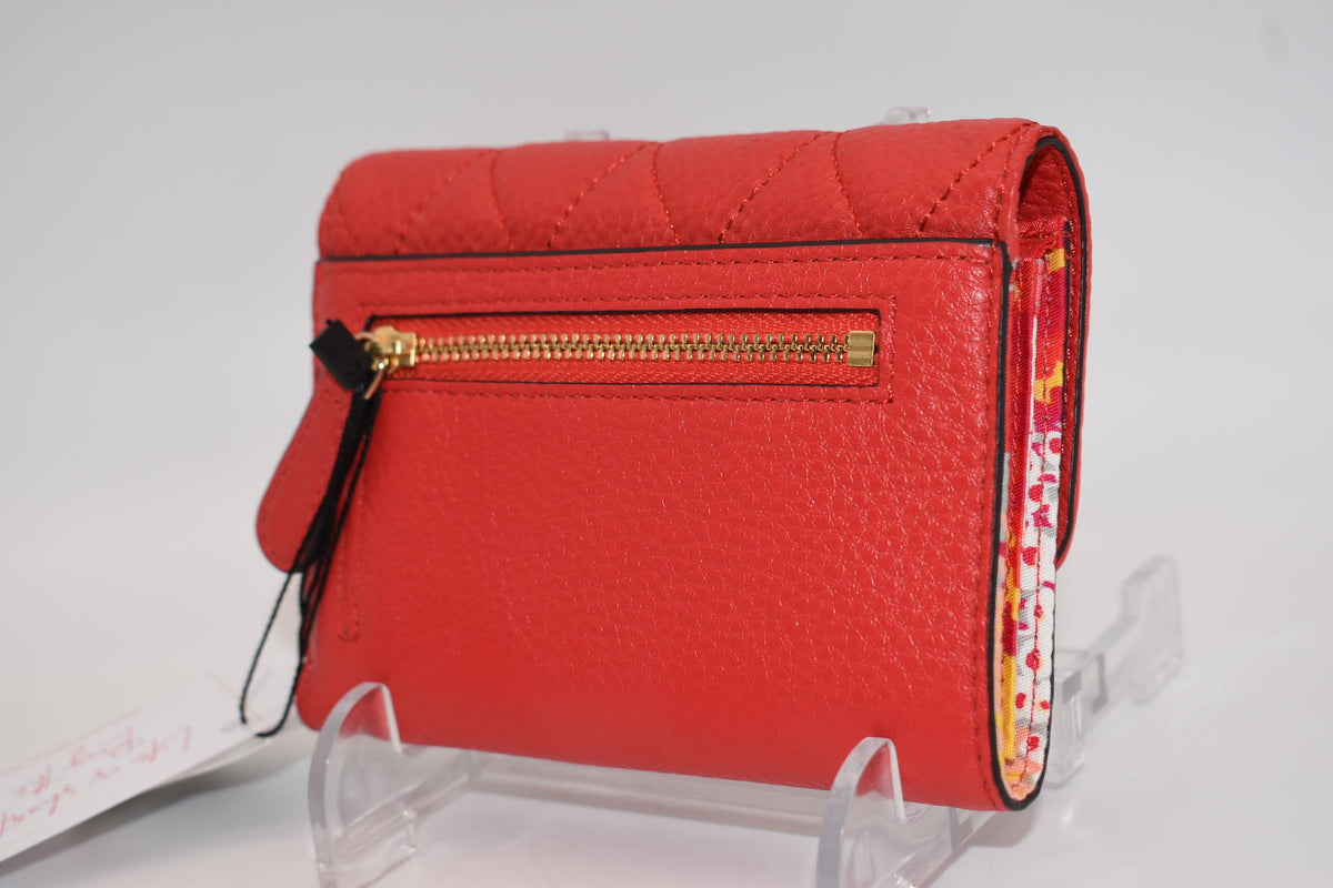 Vera Bradley Riley Leather Compact Wallet in "Canyon Sunset"