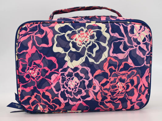 Vera Bradley Large Blush & Brush Makeup Case in "Katalina Pink" Pattern