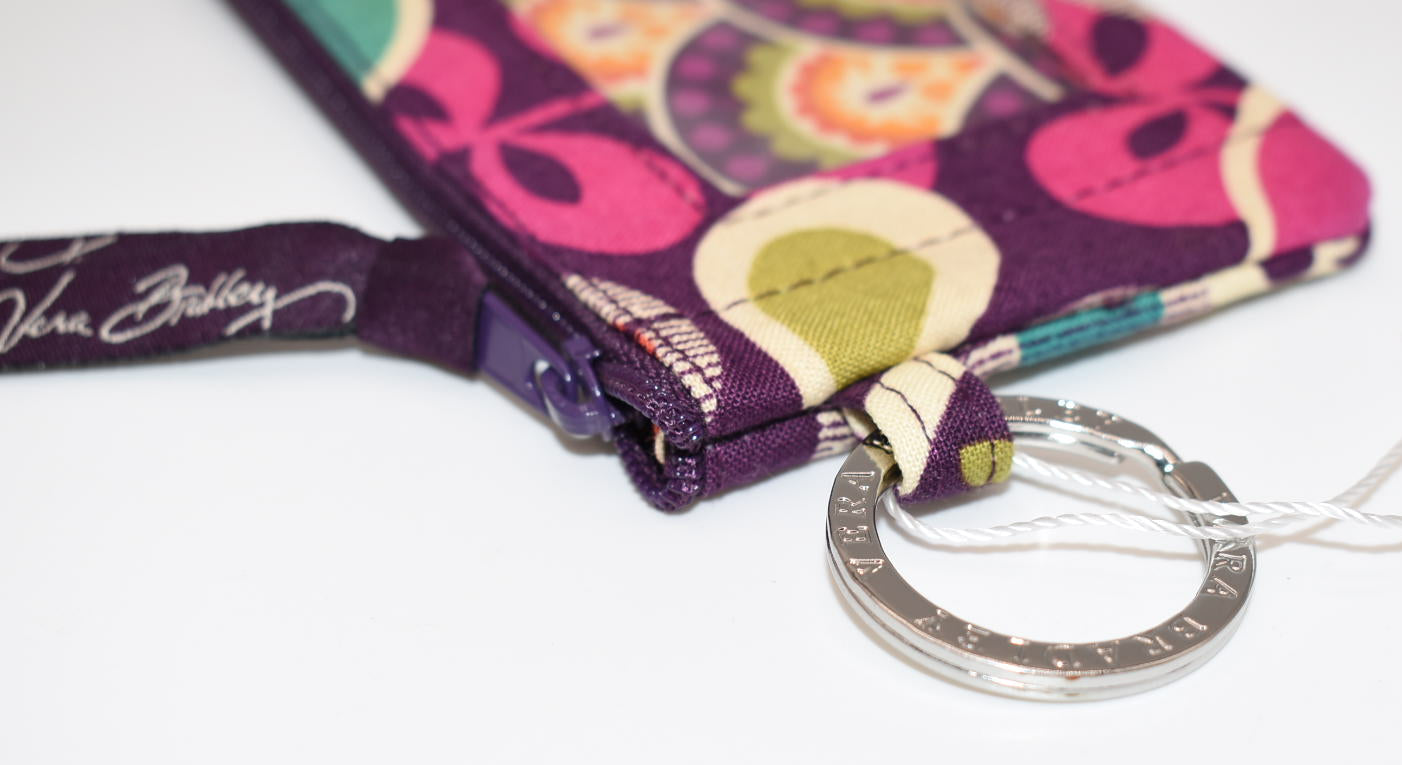 Vera Bradley Zip ID Case in "Plum Crazy" Pattern