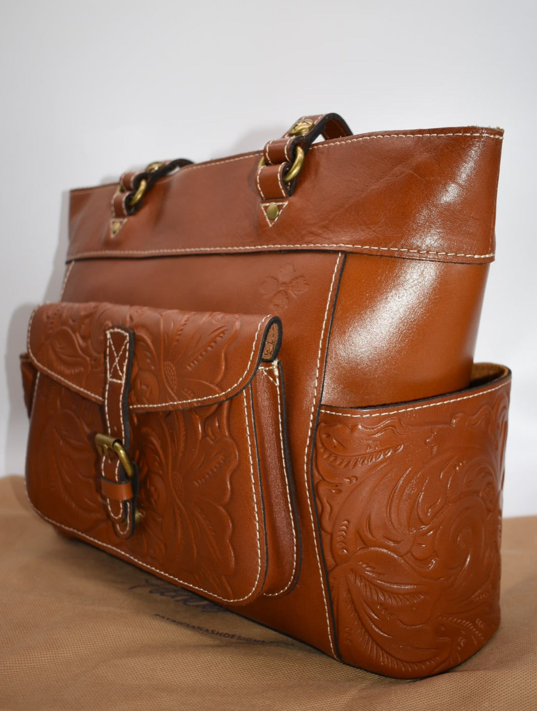 Patricia Nash Bolsena Tote Bag in Tooled Leather