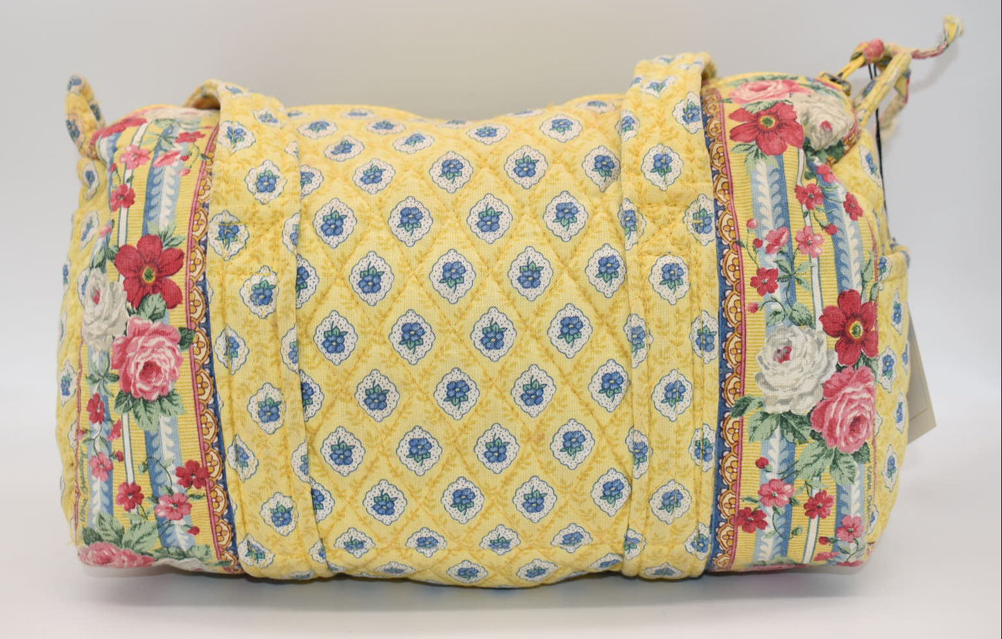 Vintage Vera Bradley Barrel Shoulder Bag in "Elizabeth-1997" Pattern