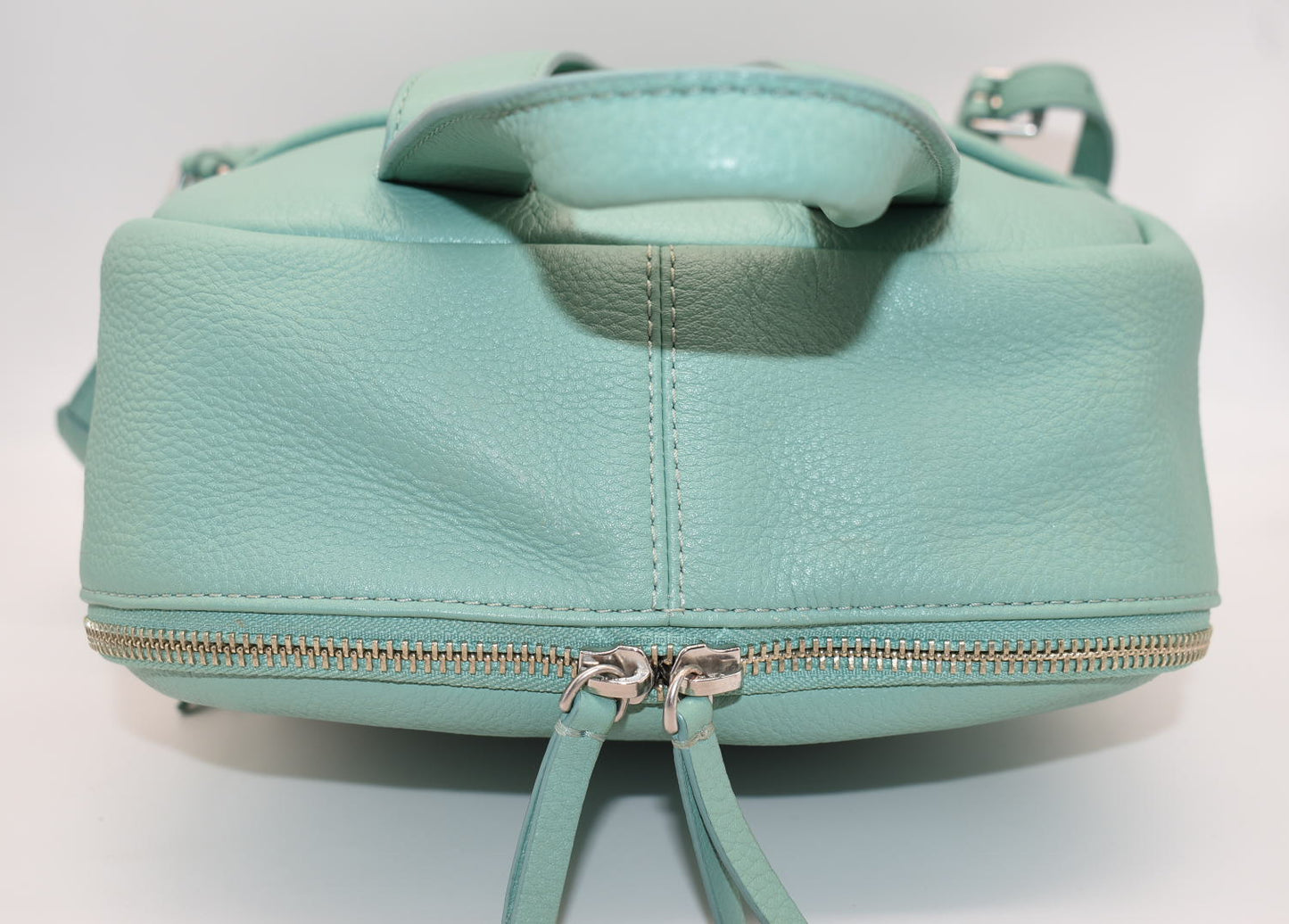 Vera Bradley Leather Carryall Backpack in Mint Green