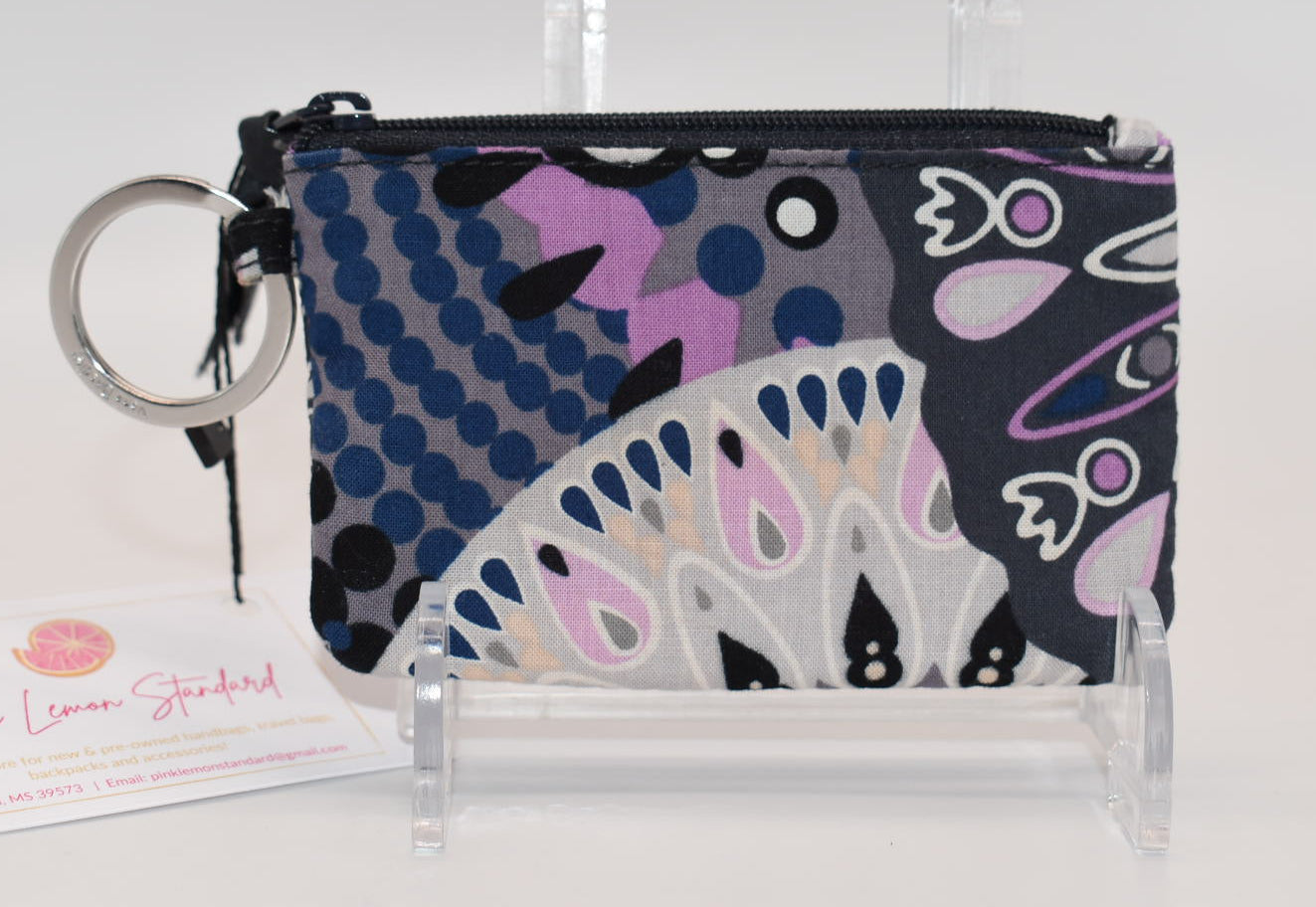 Vera Bradley Zip ID Case in "Mimosa Medallion" Pattern