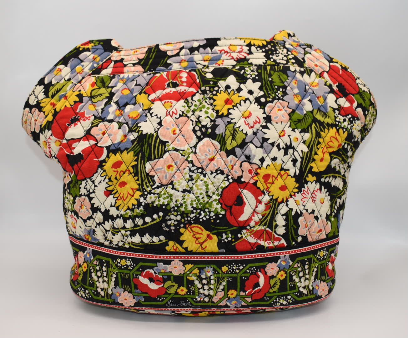 Vera Bradley Large Angled Tote Bag in "Poppy Fields" Pattern