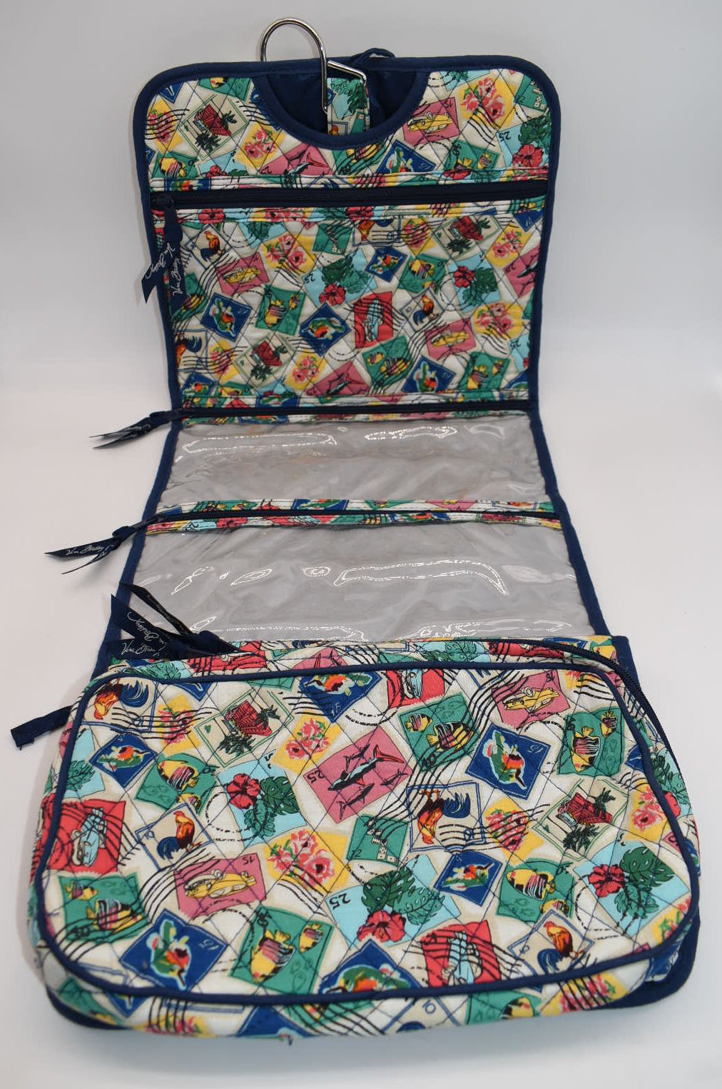 Vera Bradley Hanging Travel Organizer in "Cuban Stamps" Pattern