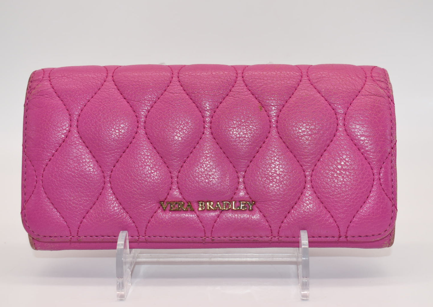Vera Bradley Quilted Leather Audrey Wallet in Magenta
