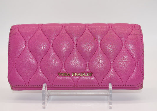 Vera Bradley Quilted Leather Audrey Wallet in Magenta