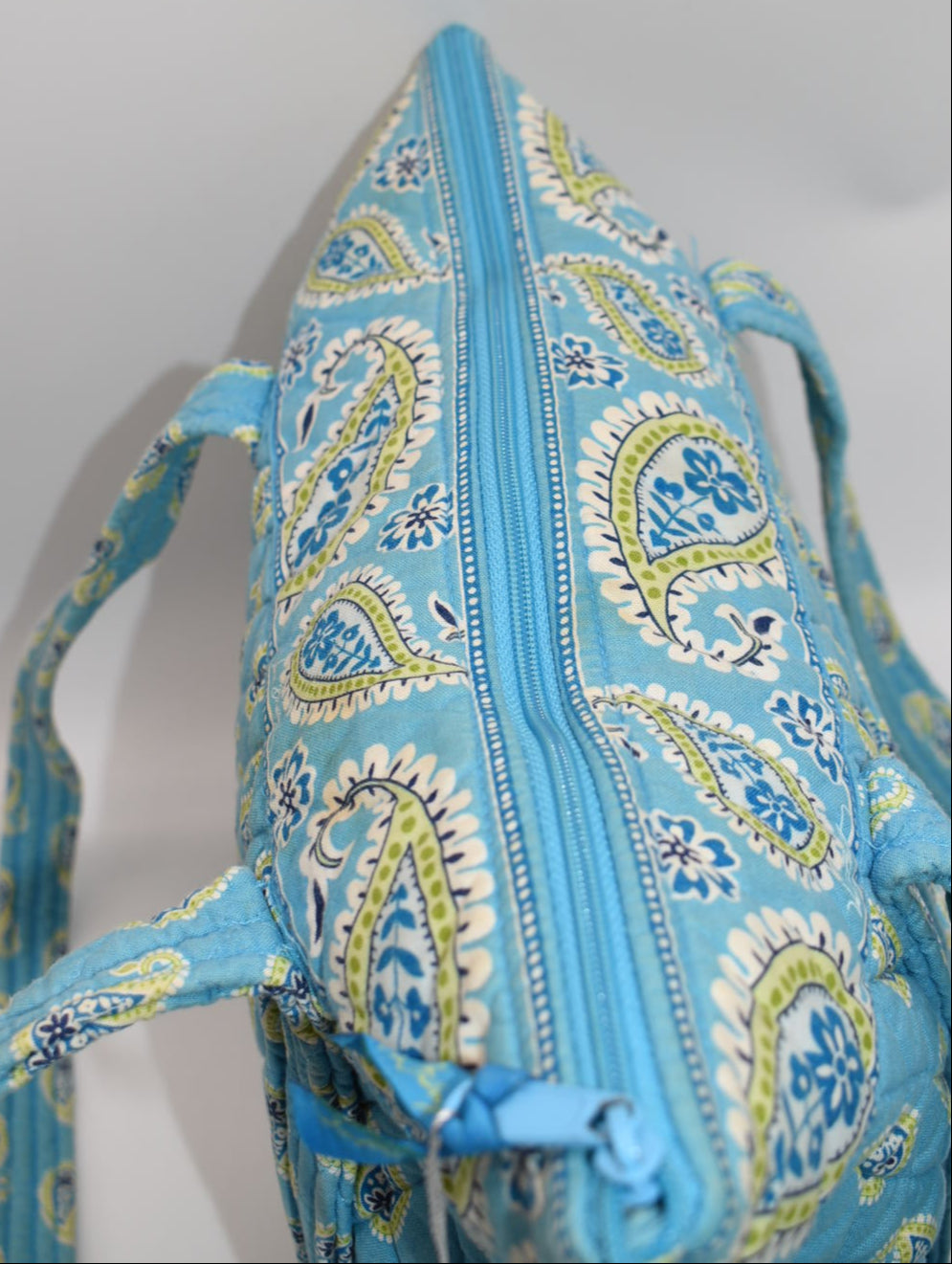 Vera Bradley Villager Tote Bag in "Bermuda Blue" Pattern