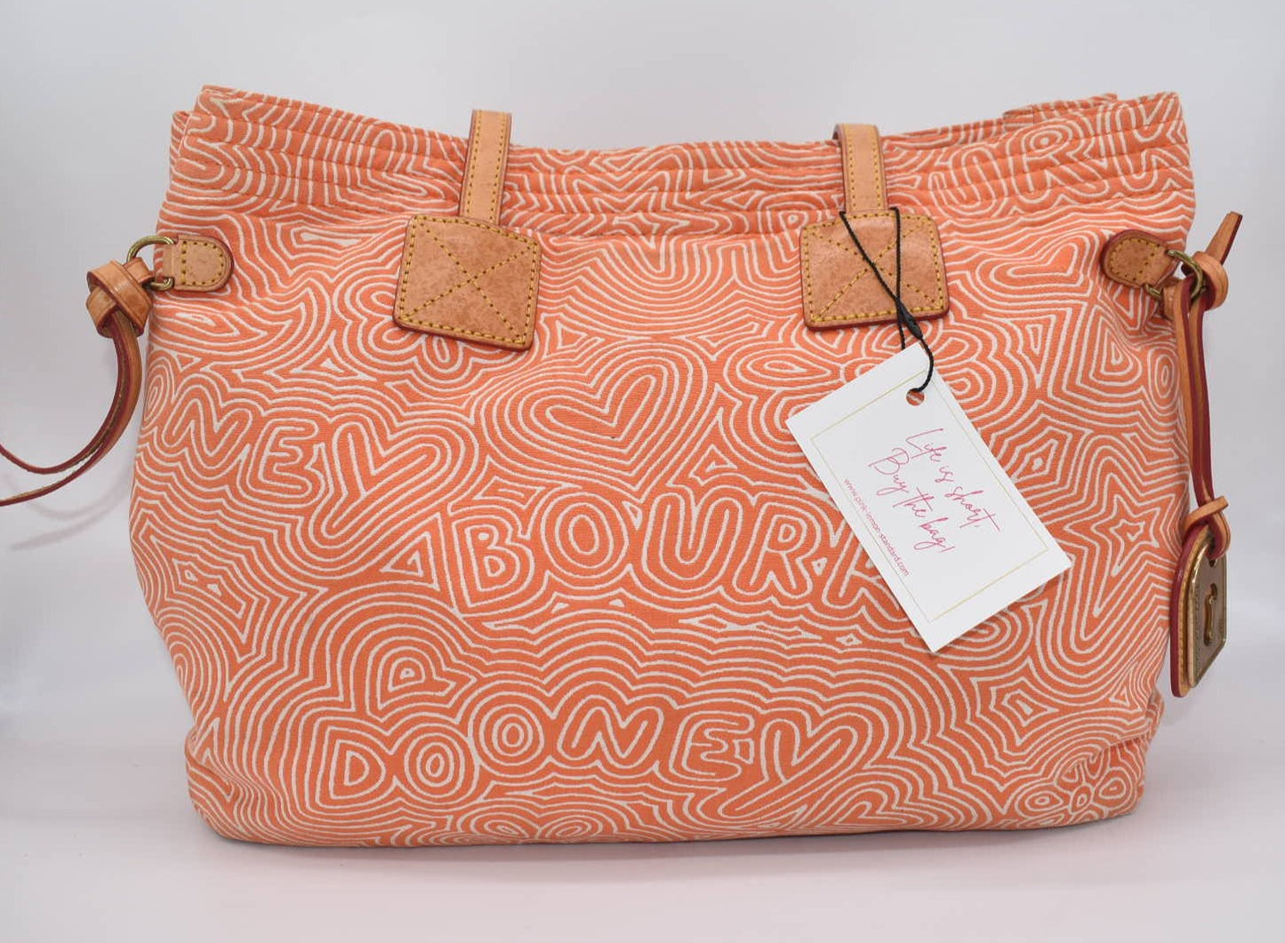 Dooney & Bourke Orange Doodle Tote Bag