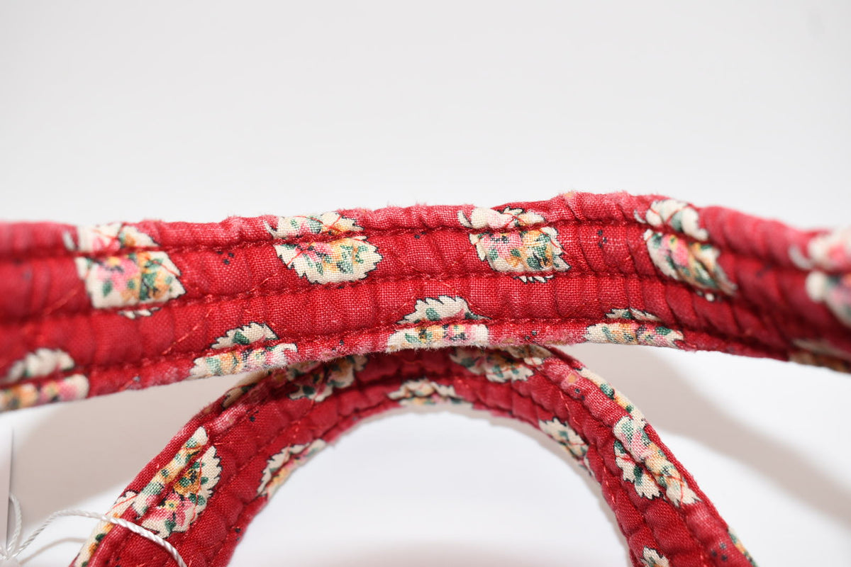 Vintage Vera Bradley Small Satchel Bag in "Red Leaf -1997" Pattern