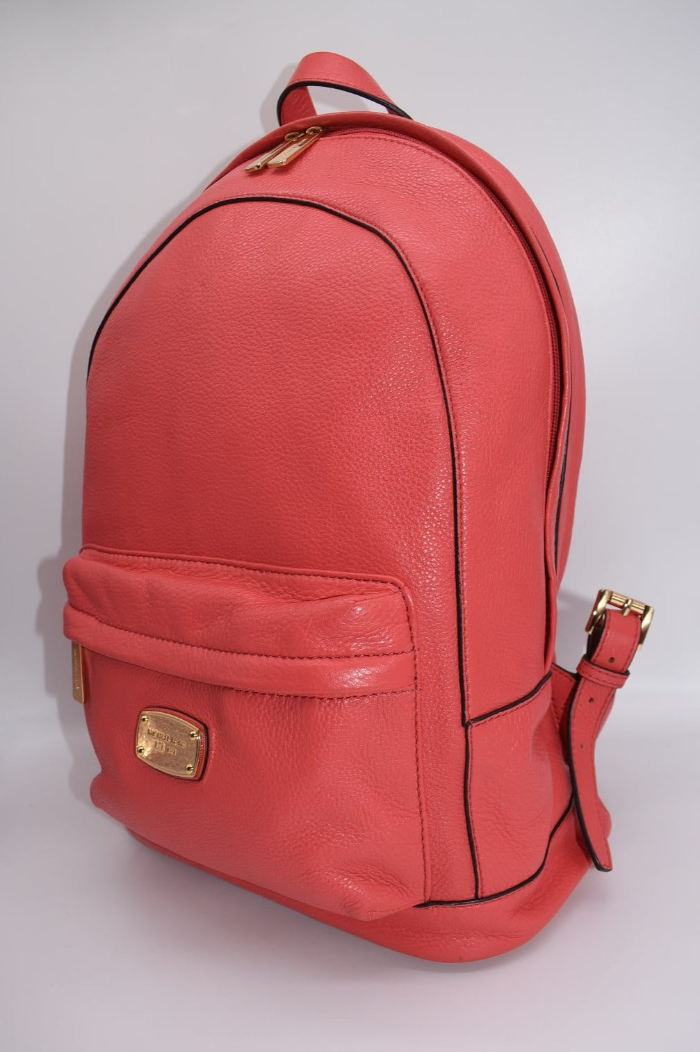 Michael Kors Large Pebbled Leather Backpack in Watermelon