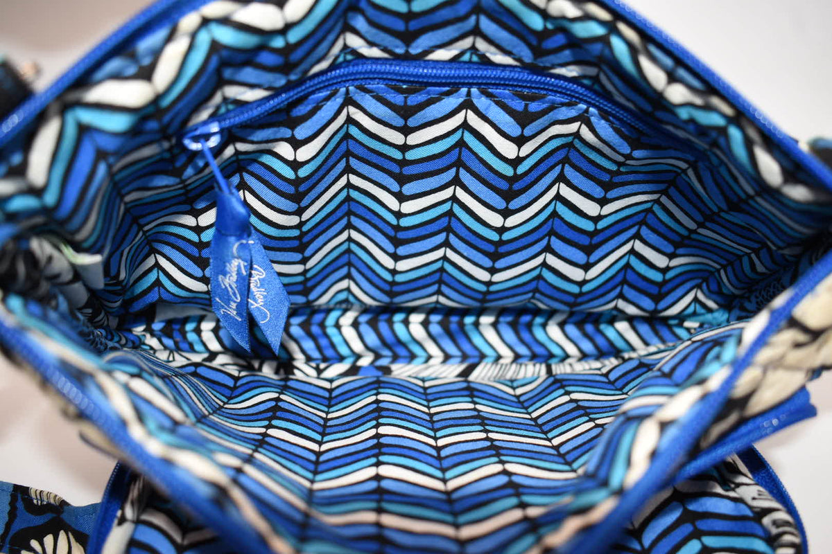 Vera Bradley Little Crossbody Bag in "Bayou Blue" Pattern
