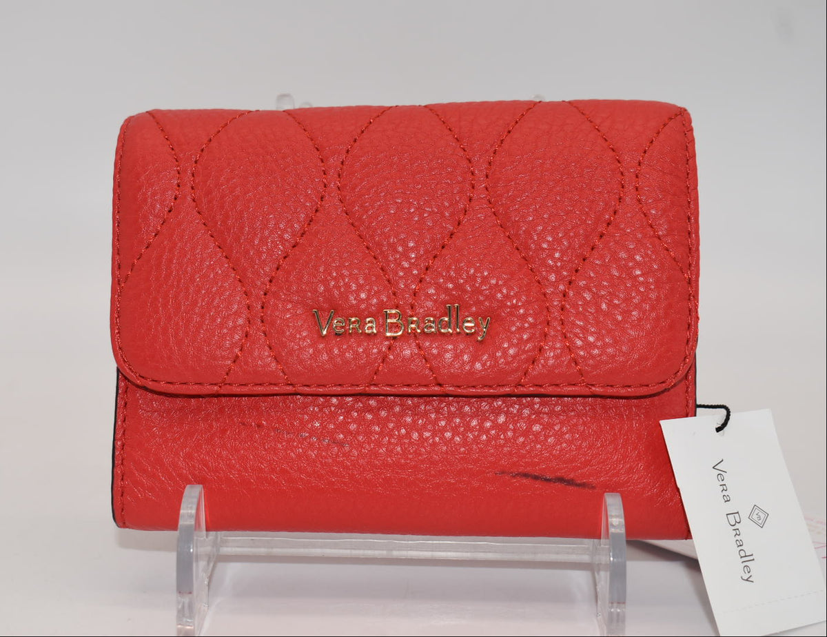 Vera Bradley Riley Leather Compact Wallet in "Canyon Sunset"