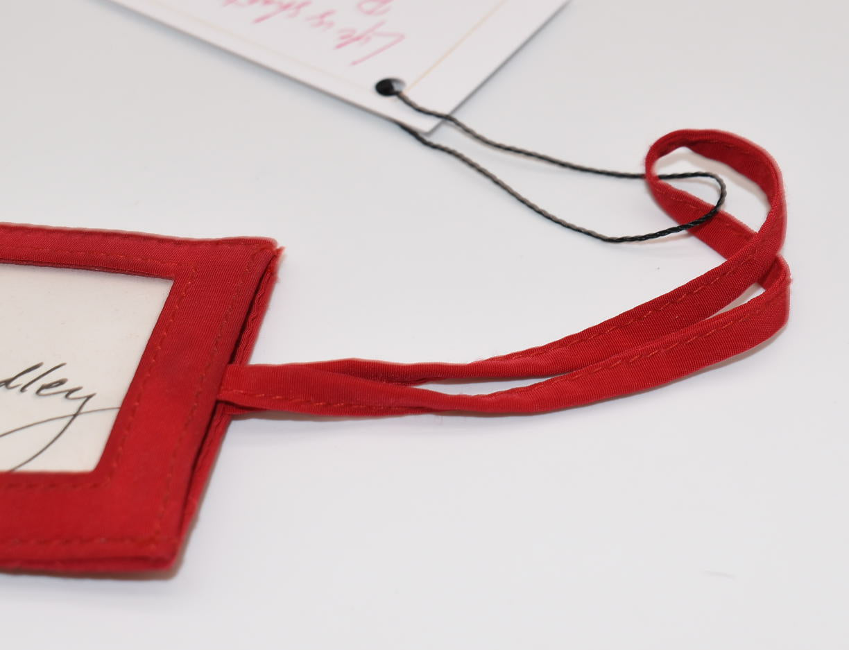 Vera Bradley Microfiber Red Luggage Tag
