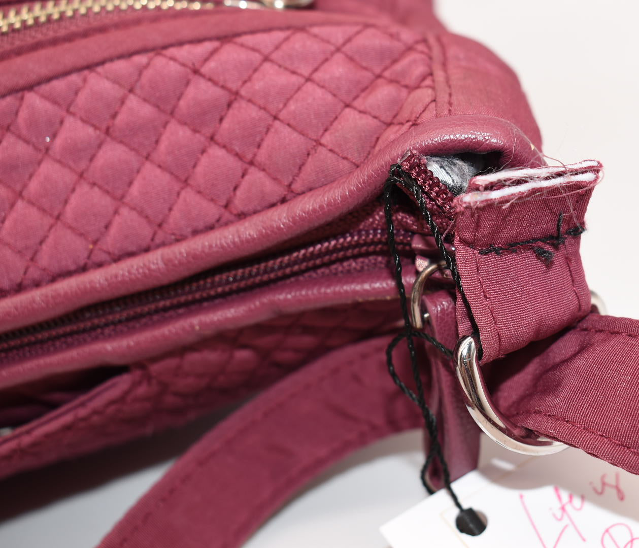 Vera Bradley Microfiber Double Zip Mailbag Crossbody Bag