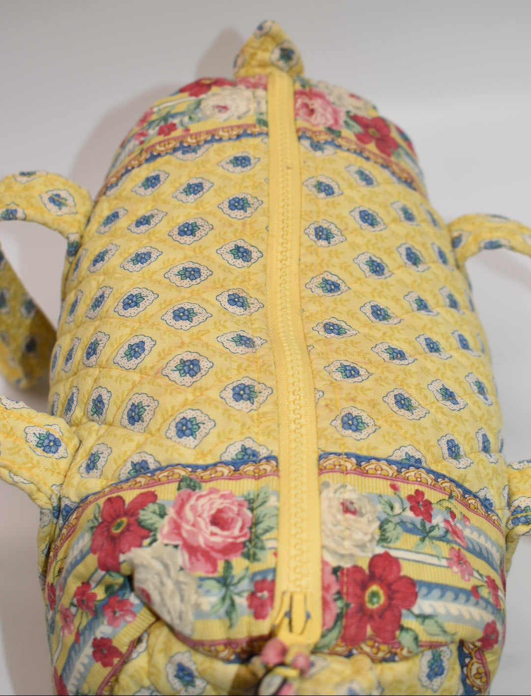 Vintage Vera Bradley Barrel Shoulder Bag in "Elizabeth-1997" Pattern
