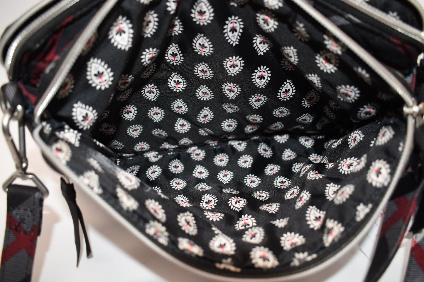 Vera Bradley Performance Twill Triple Compartment Crossbody Bag in "Paris Plaid" Pattern