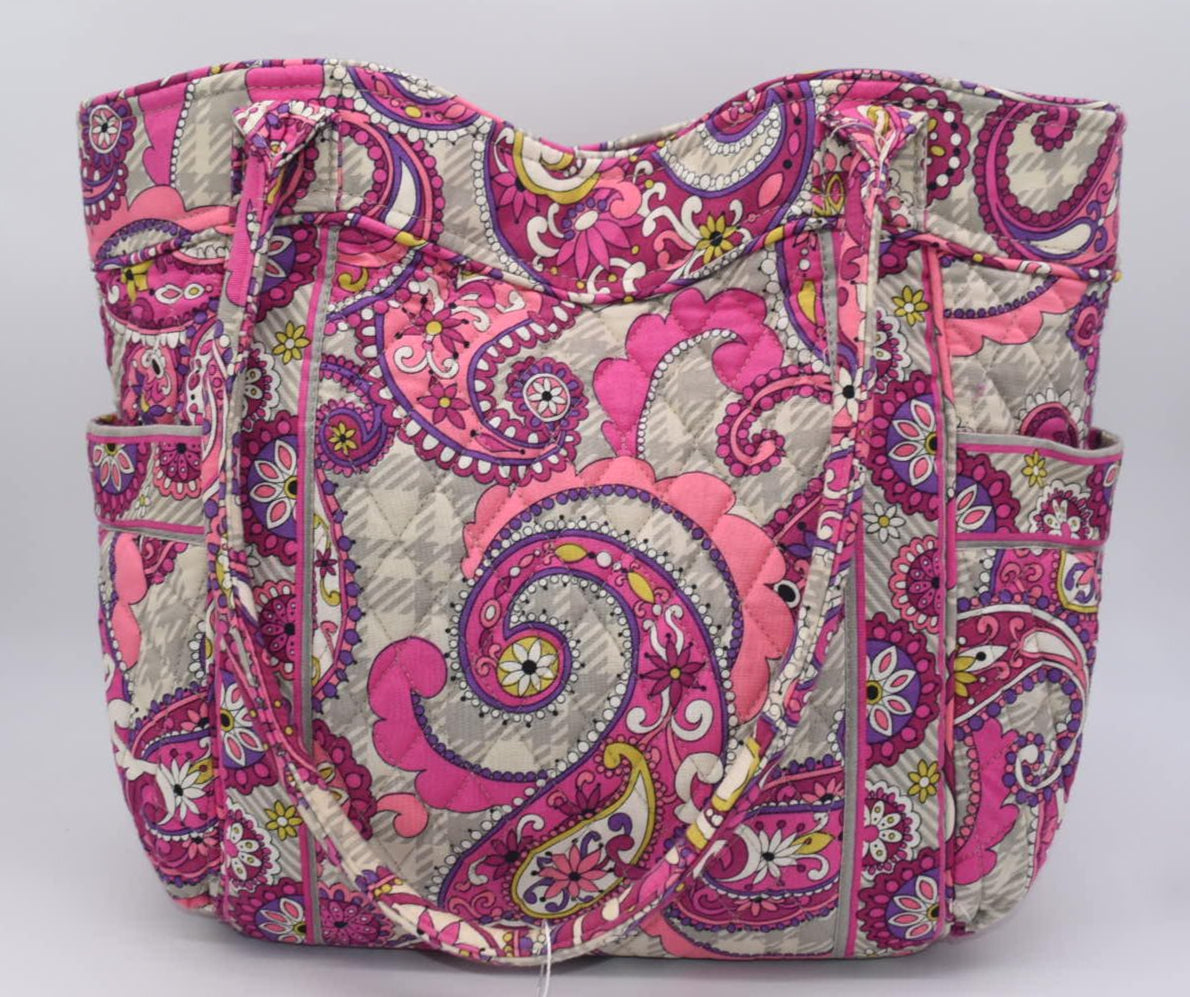 Vera Bradley Side-by-Side Tote Bag in "Paisley Meets Plaid" Pattern