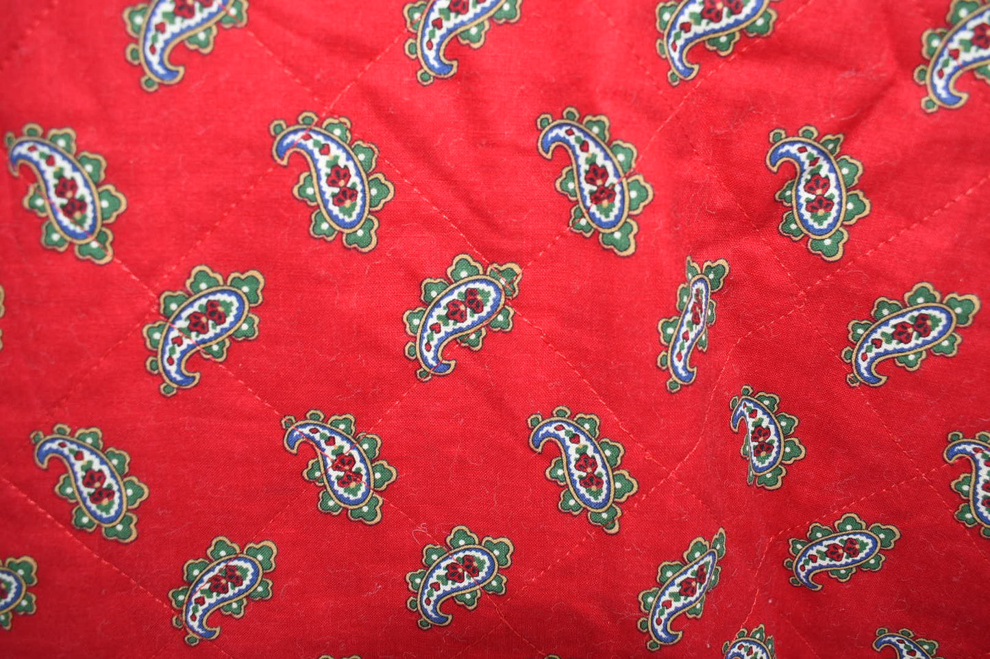 Vintage Vera Bradley Large Quilted Jacket in "Red- Fall 1991" Pattern