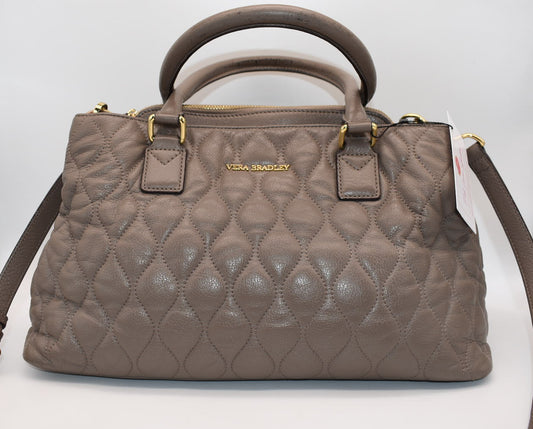 Vera Bradley Quilted Leather Large Emma Satchel Bag