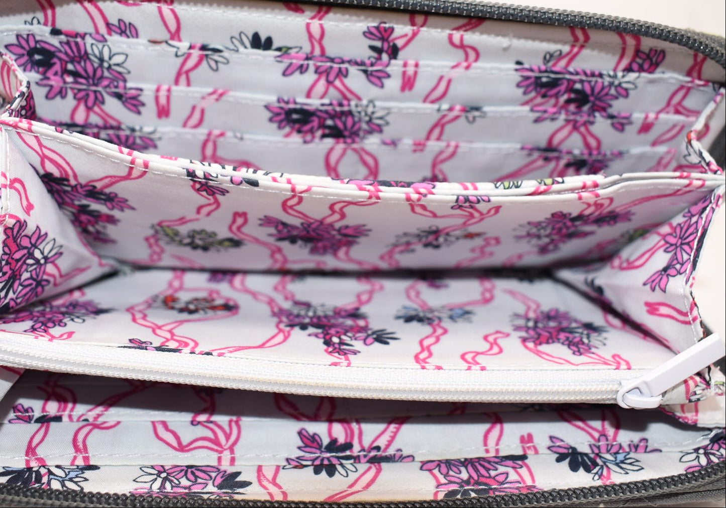 Vera Bradley RFID Accordion Wallet /Wristlet in "Hope Blooms" Pattern