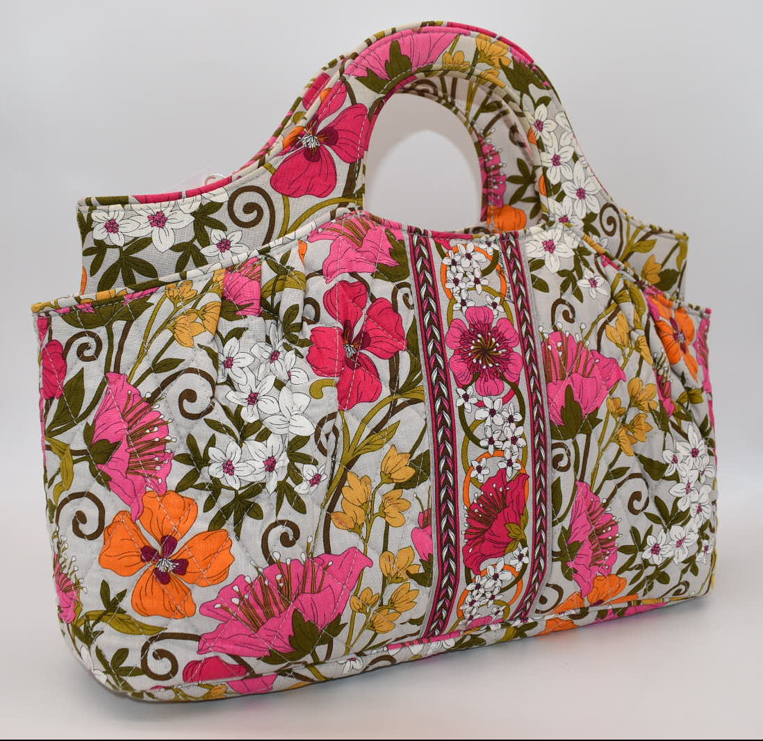 Vera Bradley Abby Top-Handle Tote Bag in "Tea Garden" Pattern