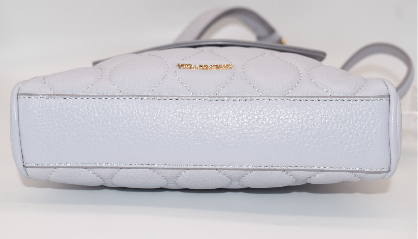 Vera Bradley Sarah Quilted Leather Crossbody Bag in Cloud Gray