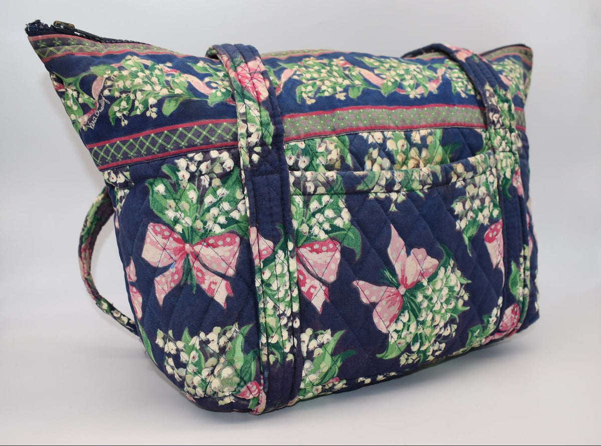 Vera Bradley Large Paddy Shoulder Tote Bag in "Return to Happiness-1999" Pattern
