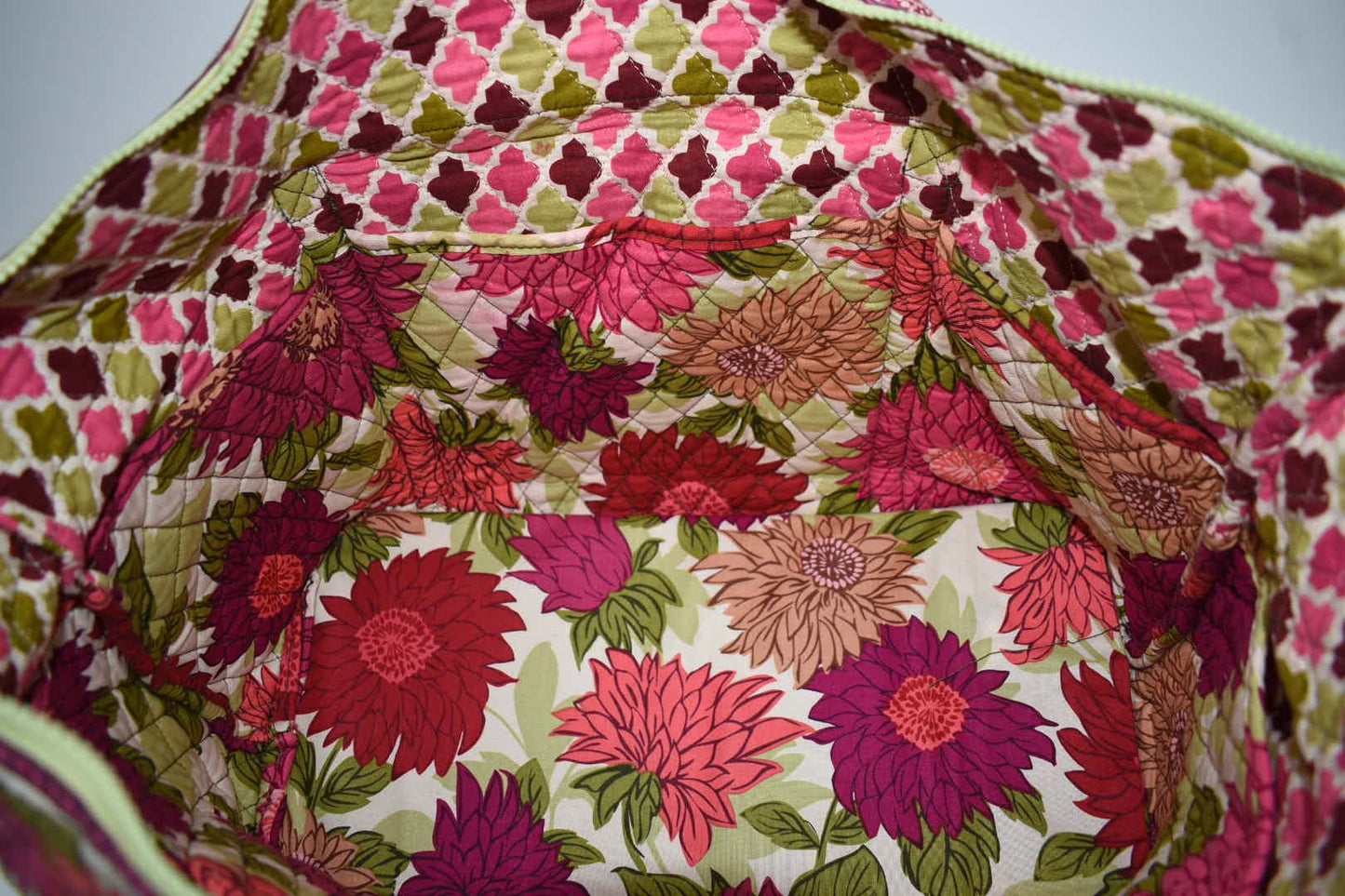 Vera Bradley Miller Travel Tote Bag in "Hello Dahlia" Pattern