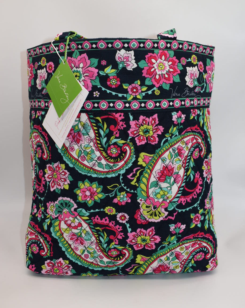 Vera Bradley Quilted Cotton Everyday Tote Bag in "Petal Paisley" Pattern