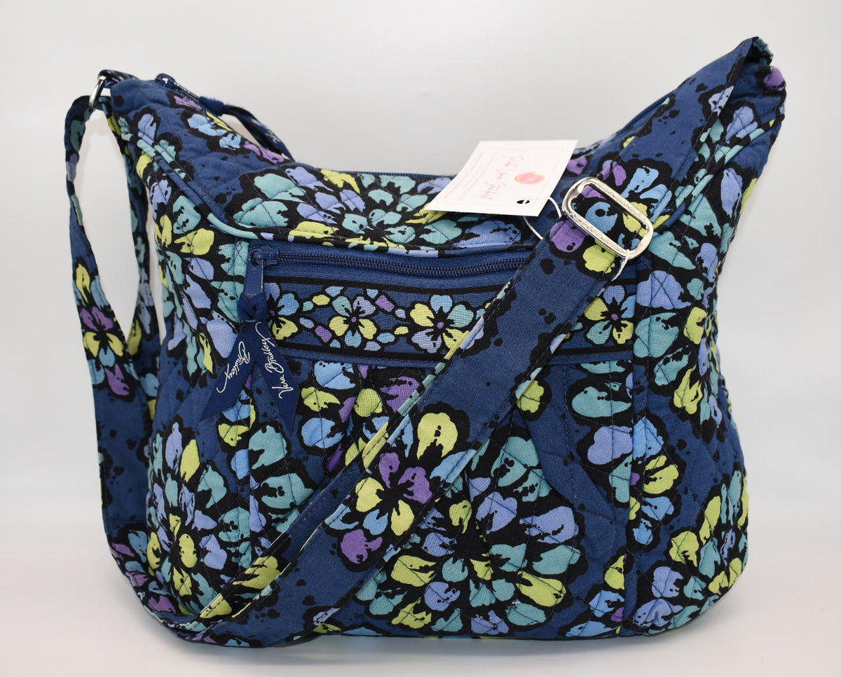 Vera Bradley Convertible Hobo Shoulder Bag in "Indigo Pop" Pattern