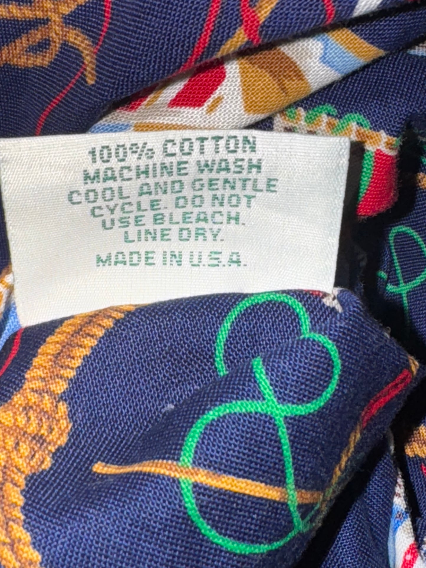 Vintage Vera Bradley Medium Reversible Zip Sports Jacket in "Regatta - 1994" Pattern