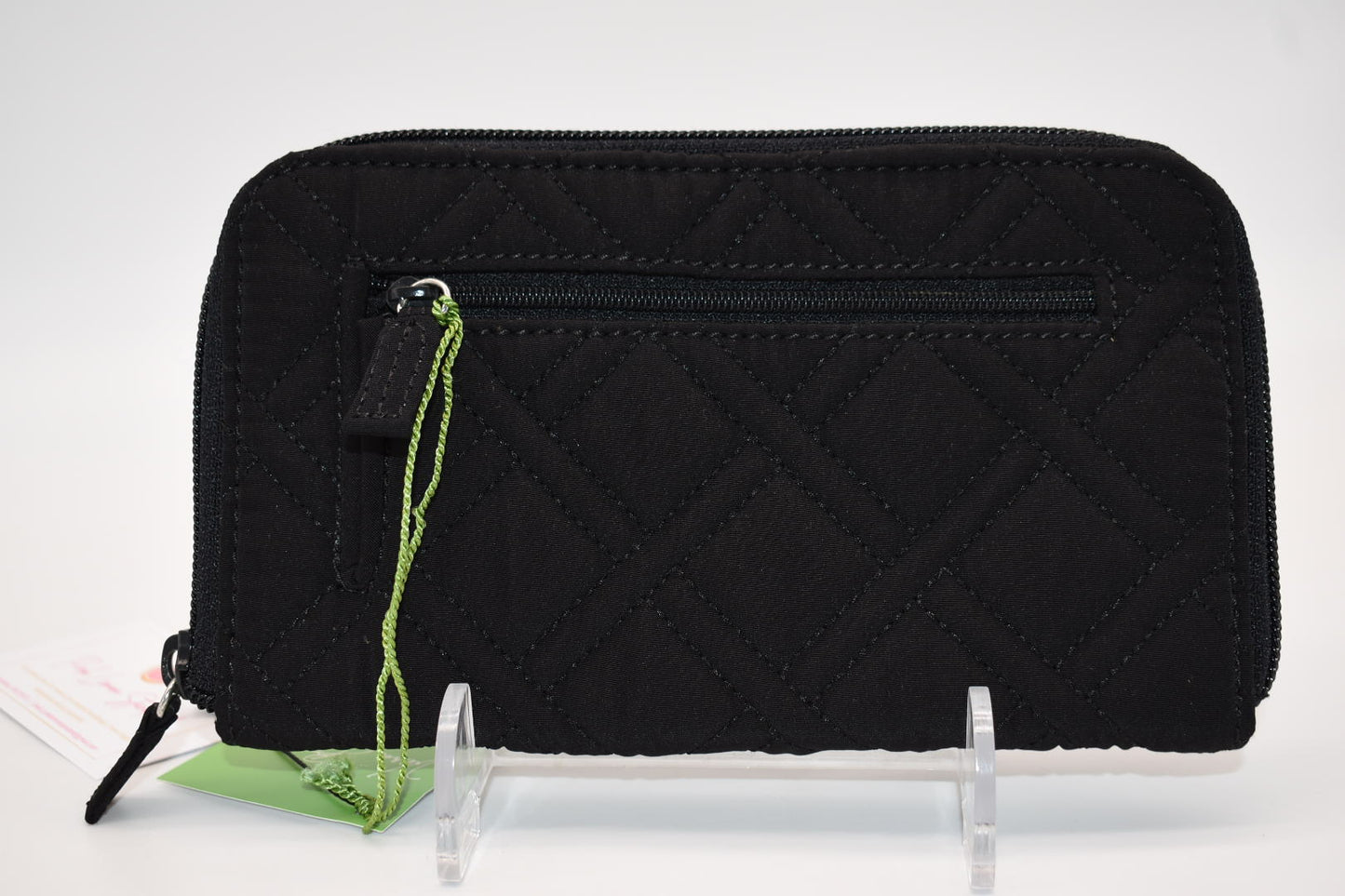 Vera Bradley Zip Around Wallet/ Demi Clutch in Microfiber Black