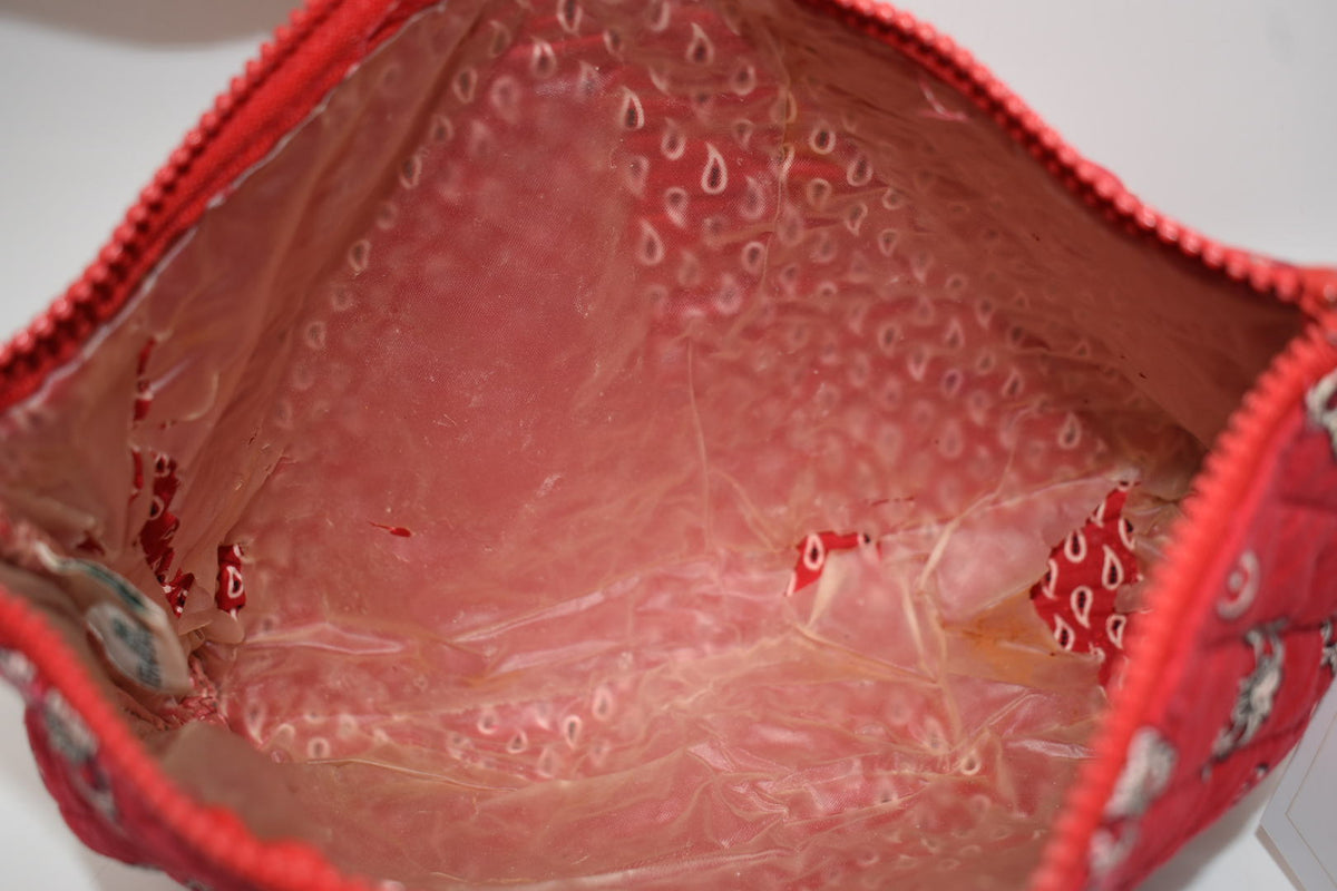 Vera Bradley XL Cosmetic Bag in "Red Bandana" Pattern