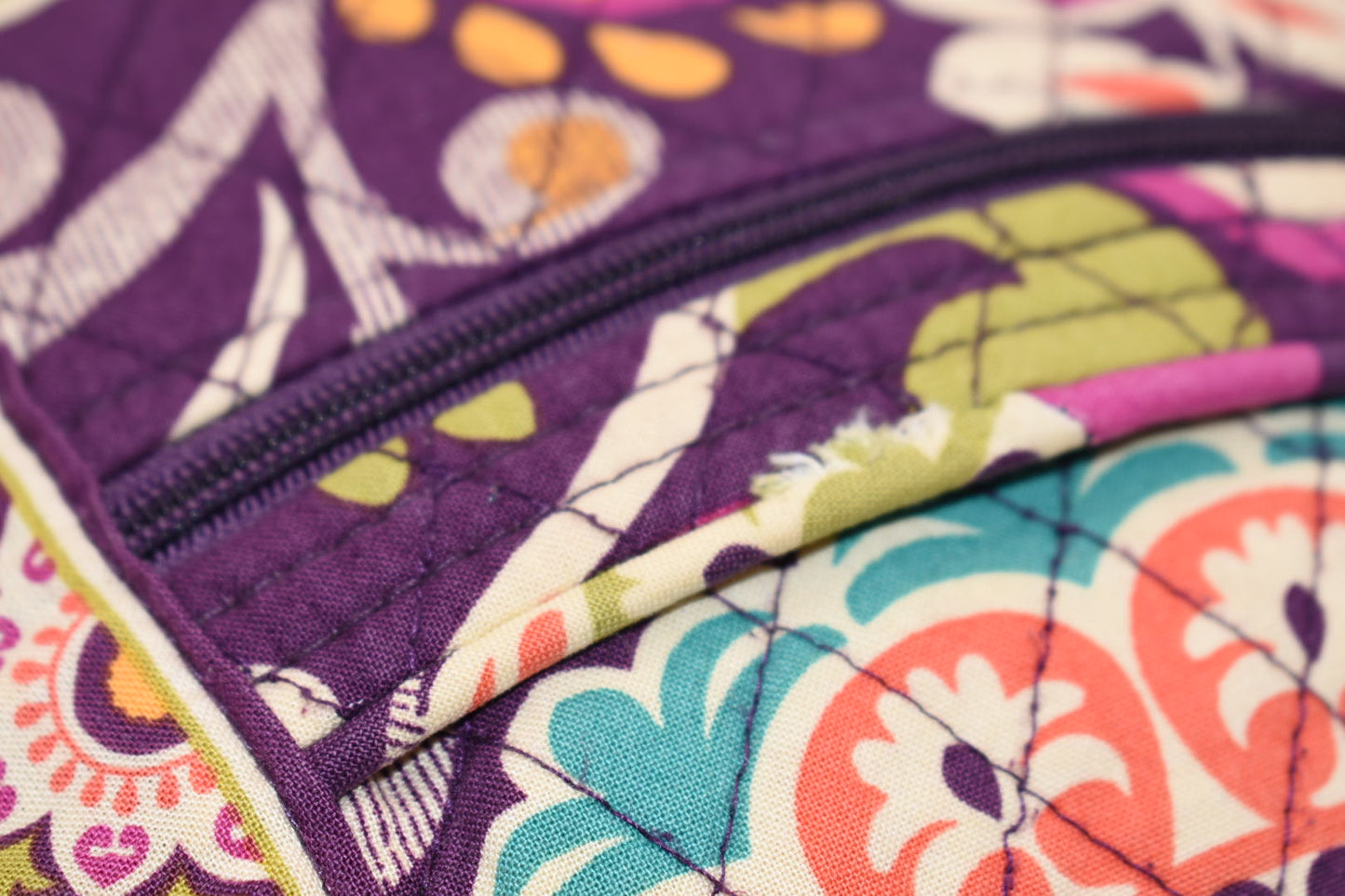 Vera Bradley Hipster Crossbody Bag in "Plum Crazy" Pattern