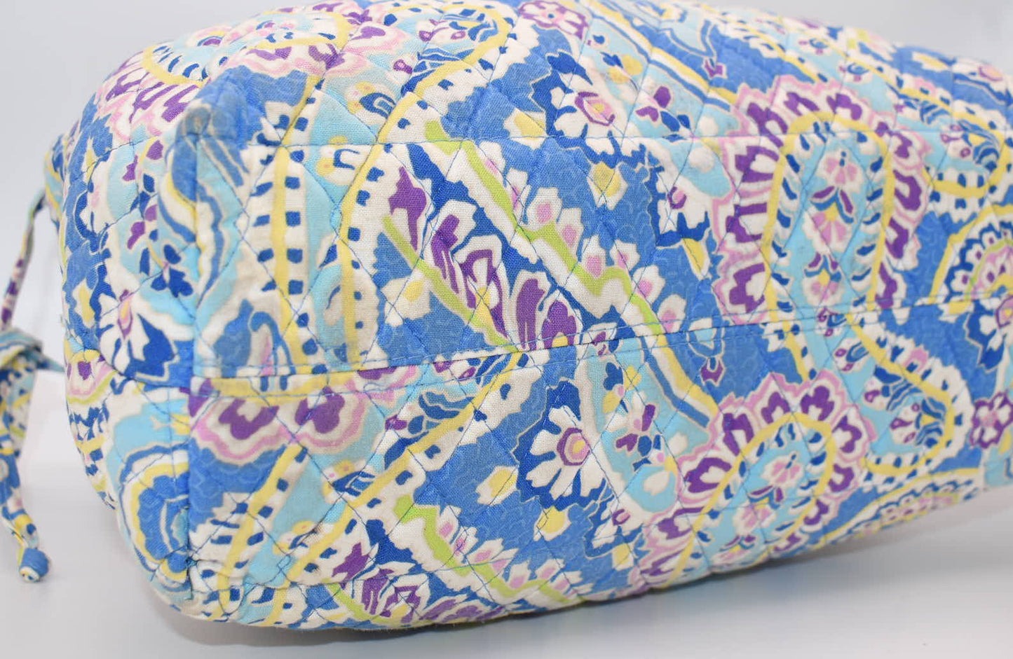 Vera Bradley East/West Tassel Tote Bag in "Capri Blue" Pattern