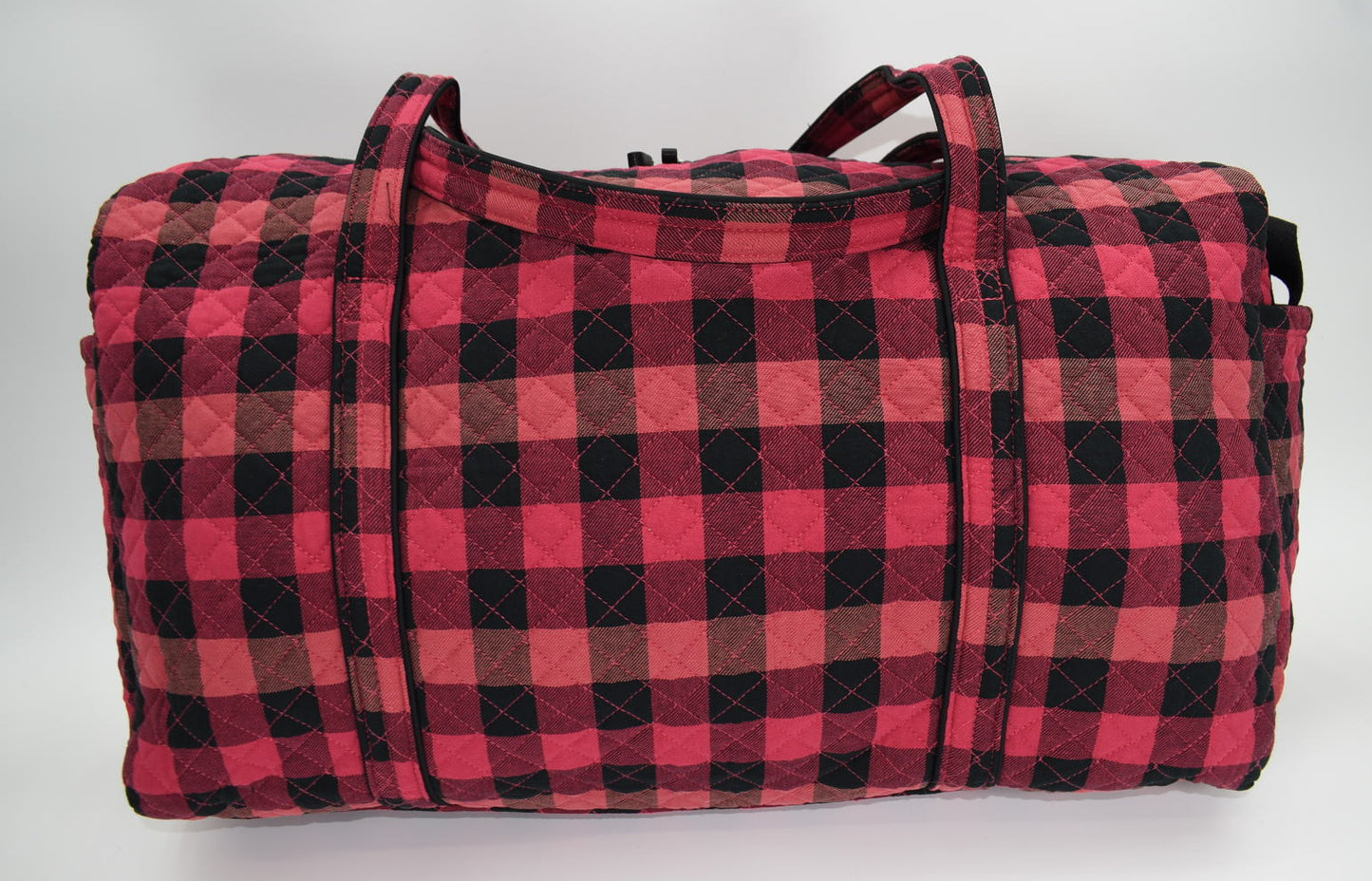 Vera Bradley Large Traveler Duffel Bag in "Garnet Buffalo Check" Pattern