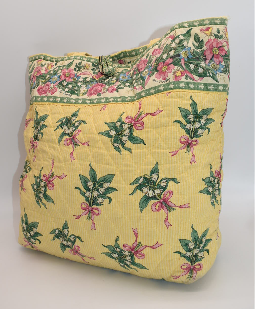 Vera Bradley Quilted Cotton Tote Bag in "New Hope -Yellow" Pattern