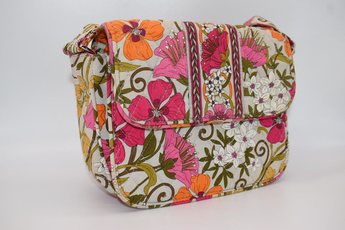 Vera Bradley Rachel Convertible Crossbody Shoulder Bag in "Tea Garden" Pattern