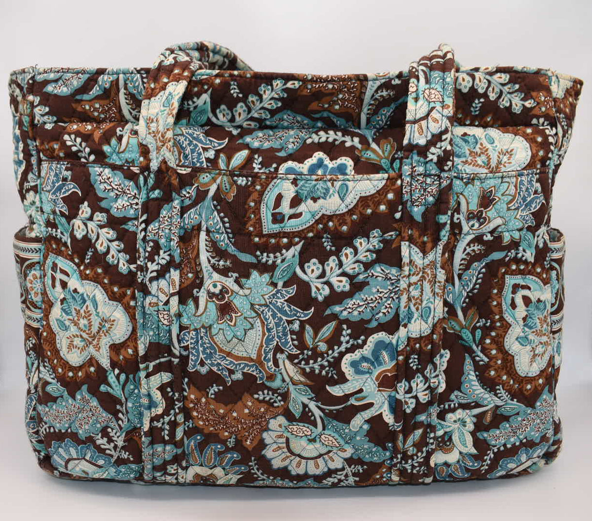Vera Bradley Travel Zip Tote Bag in "Java Blue" Pattern