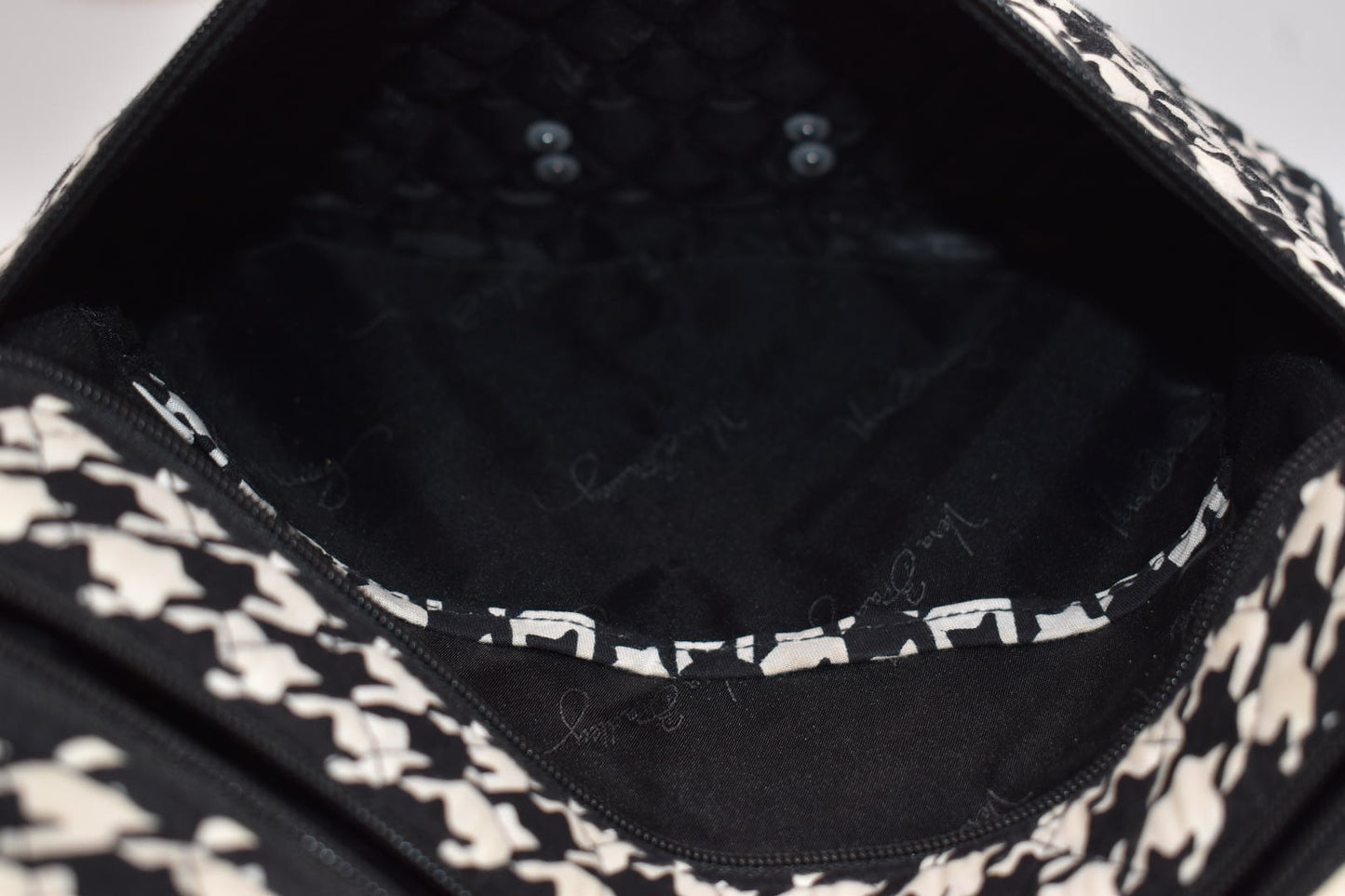 Vera Bradley Triple Zip Hipster Crossbody Bag in "Houndstooth" Pattern