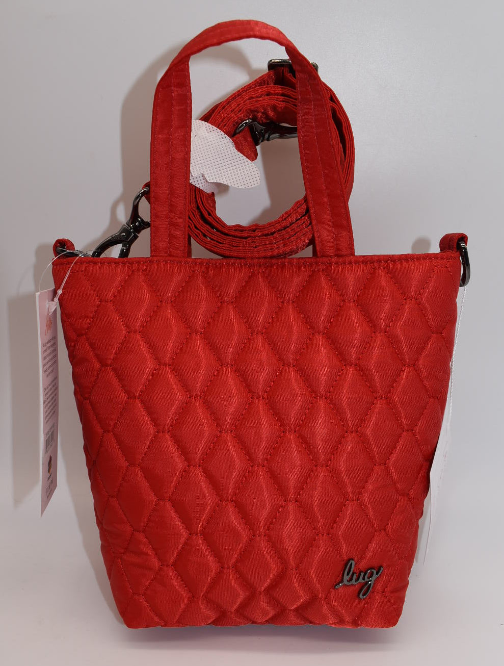 Lug Tip Toe Crossbody Bag in Poppy Red