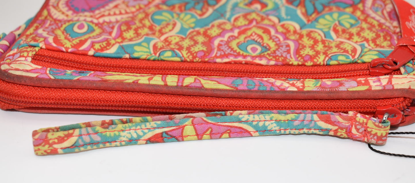 Vera Bradley Front Zip Wristlet in "Paisley in Paradise" Pattern
