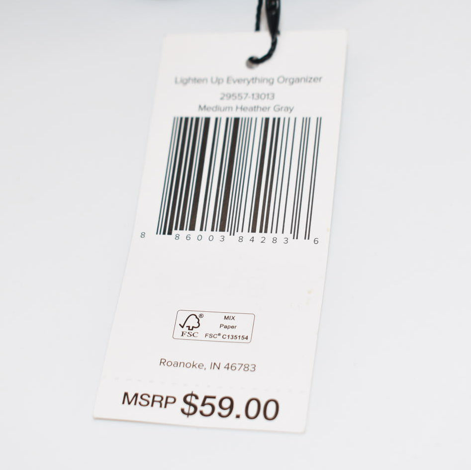 Vera Bradley Lighten Up Everything Organizer in "Medium Heather Gray"