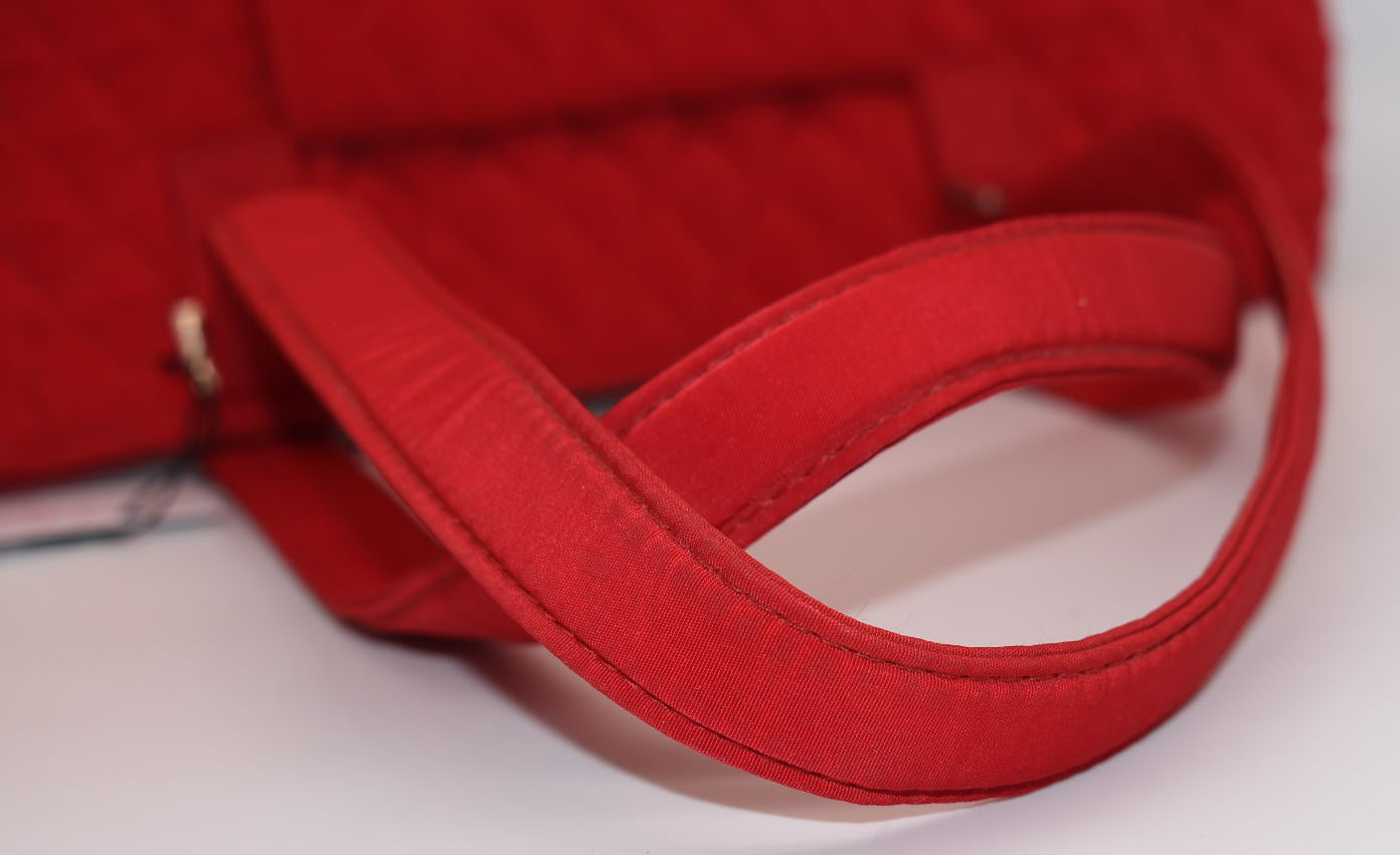 Vera Bradley Microfiber Turnlock Tote Bag in Fire Red